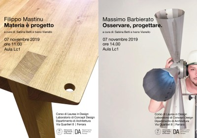 Laboratorio di concept design: incontri con Filippo Mastinu e Massimo Barbierato