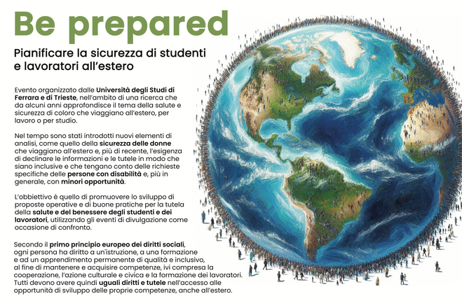 Be prepared. Pianificare la sicurezza di studenti e lavoratori all’estero Be prepared. Pianificare la sicurezza di studenti e lavoratori all’estero
