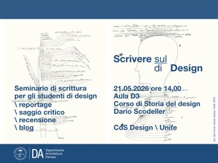 Seminario scrivere sul/di design