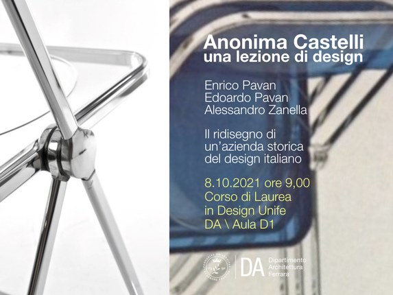 Incontro Anonima Castelli una lezione di Design: 8 Ottobre 2021