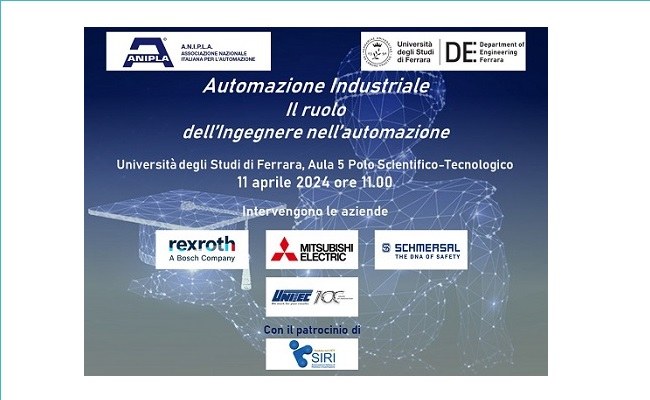 11 aprile 2024 ore 11.00: Il ruolo  dell’Ingegnere nell’automazione