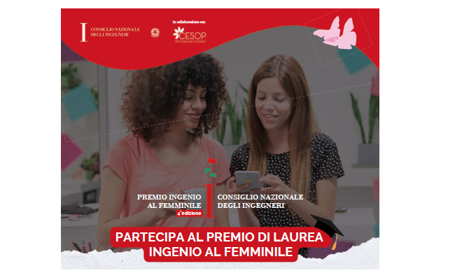 Premio tesi di laurea Ingenio al Femminile promosso da CNI